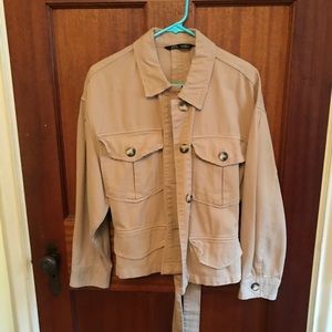 Camel Zara Waist Jacket